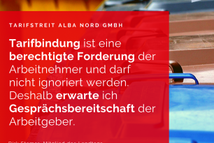 Schnelle Konfliktlösung im Tarifstreit der Alba Nord GmbH Schnelle Konfliktlösung im Tarifstreit der Alba Nord GmbH