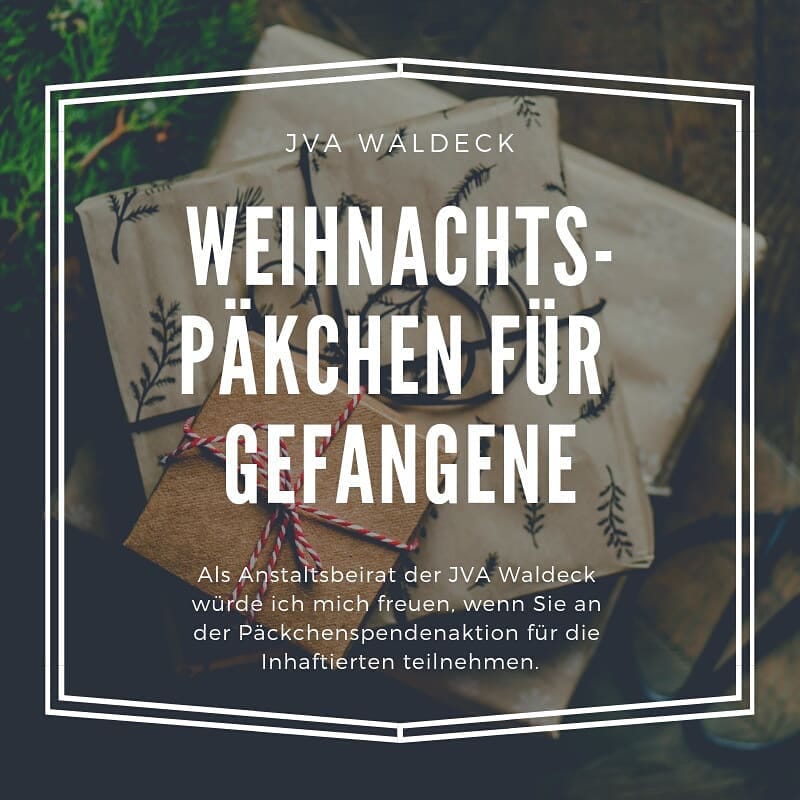 Weihnachtspäckchen für Gefangene