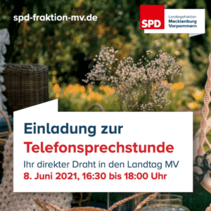 Einladung zur Telefonsprechstunde am 8ten Juni 2021